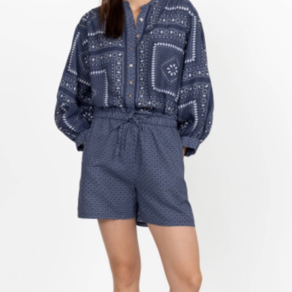 Johnny Was Ikat Linen shorts